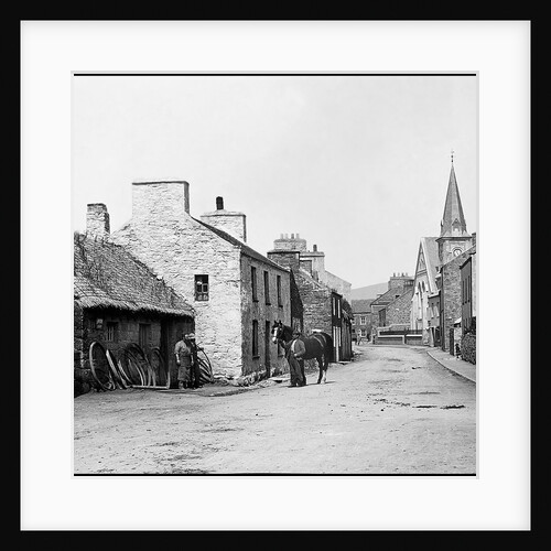 Thatched Smithy and Chapel, Ballasalla, Isle of Man by George Bellett Cowen